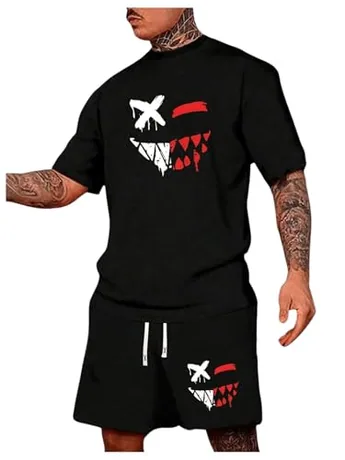 Graphic Outfit Set, Black