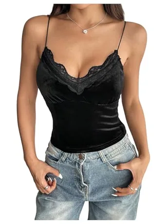 Lace Cami, Black (Medium)