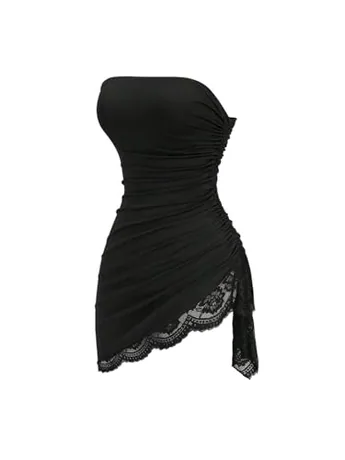 Mini Lace Dress, Black