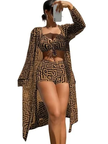 Swimsuit, Brown (X-Large)