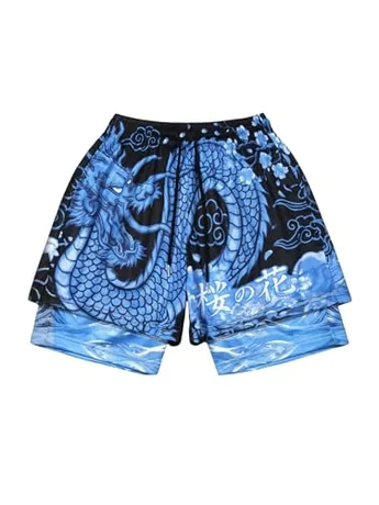 Graphic Shorts, Black