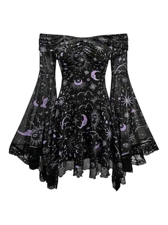 Mesh Dress, Purple (Small)