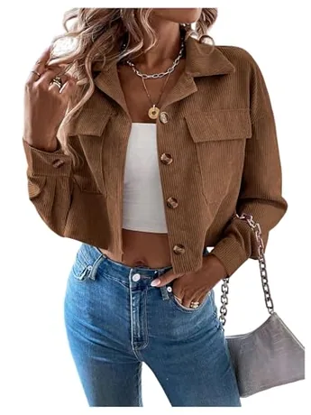 Cropped Jacket, Khaki (X-Small)