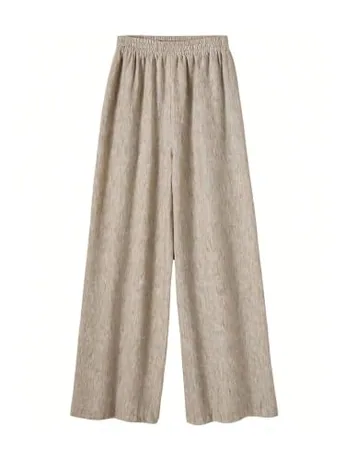 High Waisted Trousers, Khaki (short sleeve)
