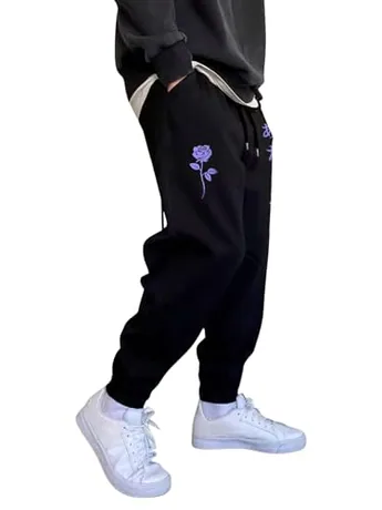 Floral Leggings, Black (X-Large)
