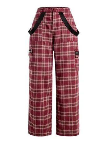 Plaid Trousers, Burgundy