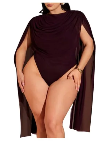 Plus Size Bodysuit, Burgundy