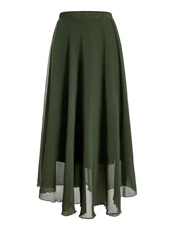 Plus Size Leopard Skirt, Olive