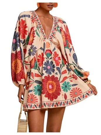 Floral Dress, Multicolour (Medium)