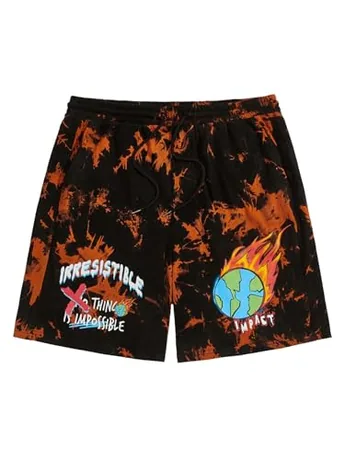 Tie Dye Shorts, Black