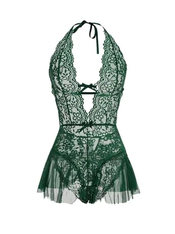 Lace Lingerie, Dark Green