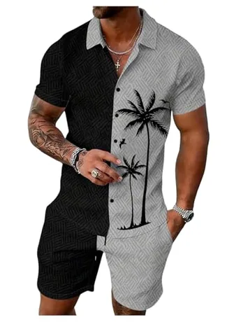 Short Sleeve Outfit Set, Grey (X-Large)