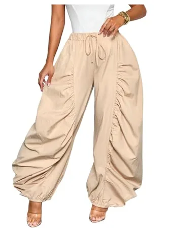 Ruched Trousers, Khaki