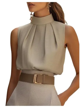Sleeveless Tank Top, Apricot