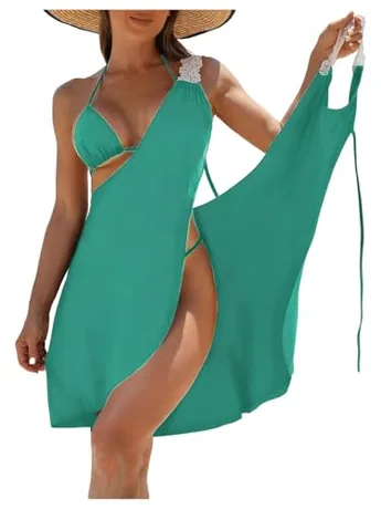 Halter Swimsuit, Green (Large)