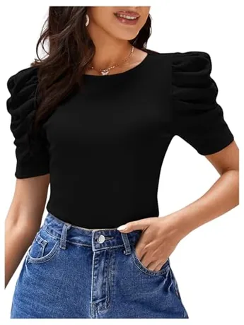 Knit T-Shirt, Black