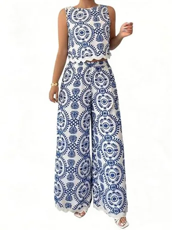 Sleeveless Outfit Set, Blue (Medium)