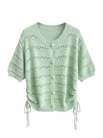 Short Sleeve Knit Knitwear, Mint