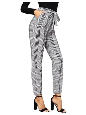 Plaid Leggings, Grey