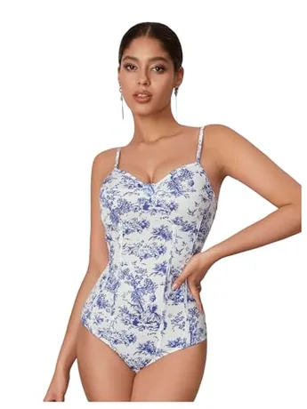 Sleeveless Bodysuit, Blue