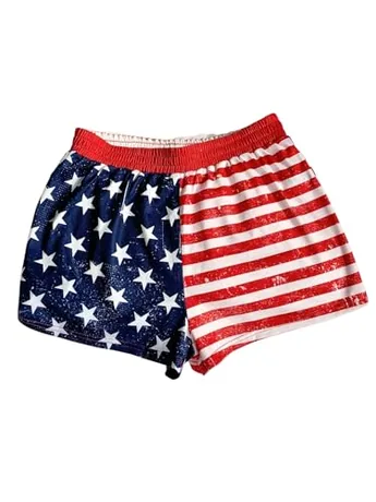 Mini Striped Shorts, Red