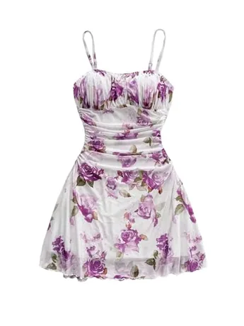 Mini Mesh Dress, Purple (Large)