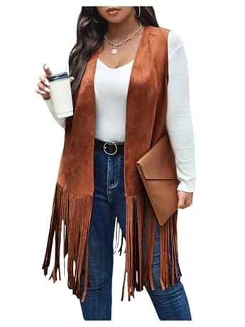 Plus Size Jacket, Brown