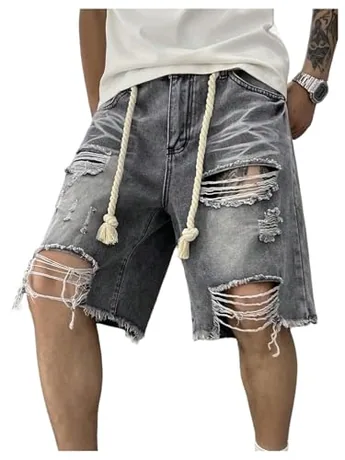 Denim Shorts, Grey (XX-Large)