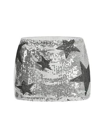 Mini Sequin Skirt, Silver (Small)