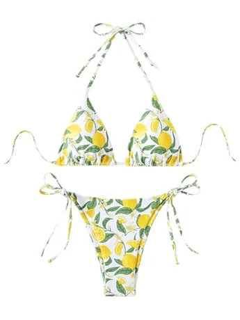Halter Swimsuit, Yellow