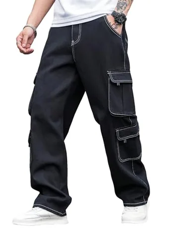 High Waisted Denim Jeans, Black