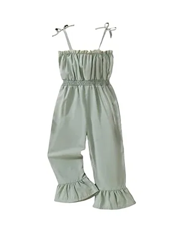 Sleeveless Ruffle Jumpsuit, Mint