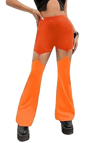 Cutout Trousers, Red (Large)