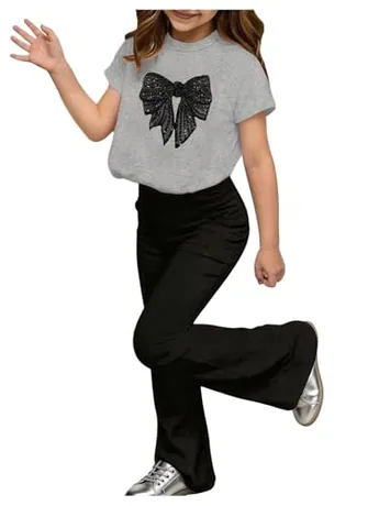 Short Sleeve Denim Outfit Set, Grey
