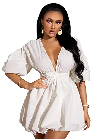 Ruffle Dress, White (Small)