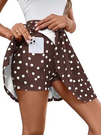 High Waisted Skirt, Coffee (Small)