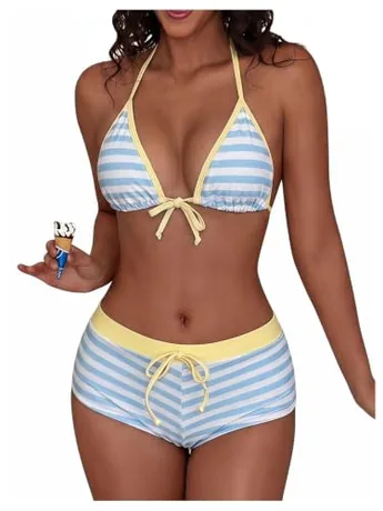 Halter Swimsuit, Blue