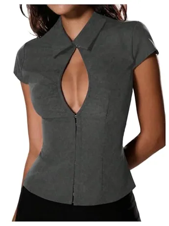 Ruched Top, Grey (Small)