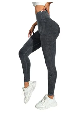 High Waisted Trousers, Grey (Large)