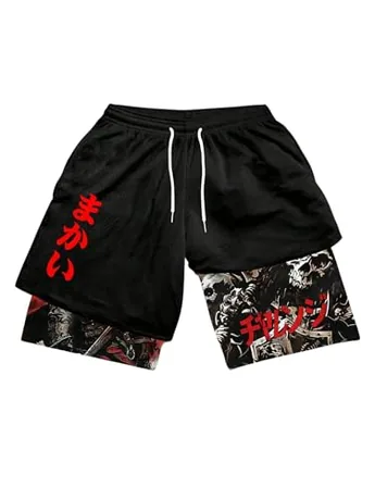 Graphic Shorts, Black (Large)