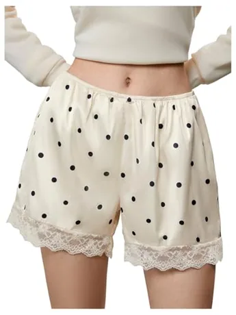 Lace Shorts, Beige (X-Small)