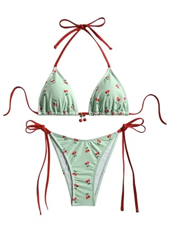 Halter Swimsuit, Green (X-Large)