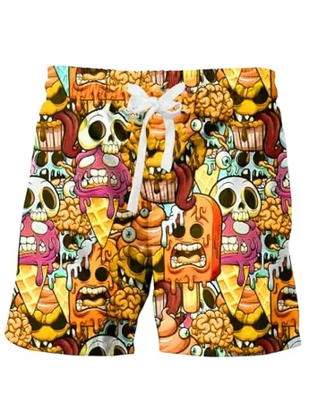 Graphic Shorts, Orange