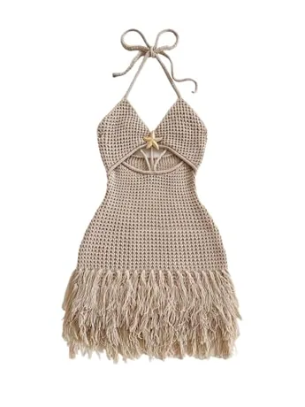 Mini Knit Dress, Khaki