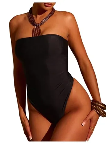 Swimsuit, Black (strapless)
