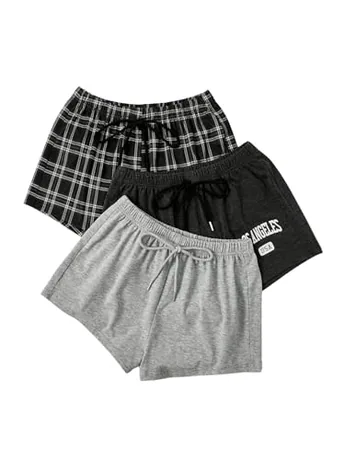 Plaid Sleep Set, Multicolour (Large)