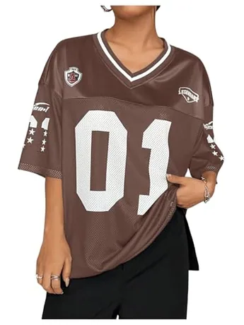 Plus Size Short Sleeve Graphic T-Shirt, Brown