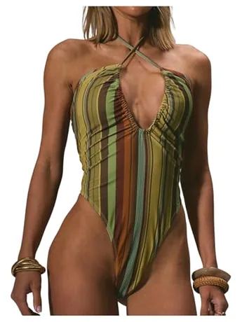 Striped Swimsuit, Multicolour