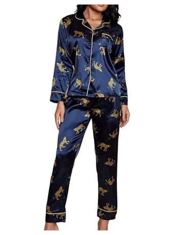 Satin Sleep Set, Blue