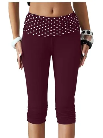 Ruched Trousers, Burgundy
